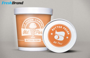 ice cream logo, logo công ty kem, logo kem, thiết kế logo, thiết kế thương hiệu